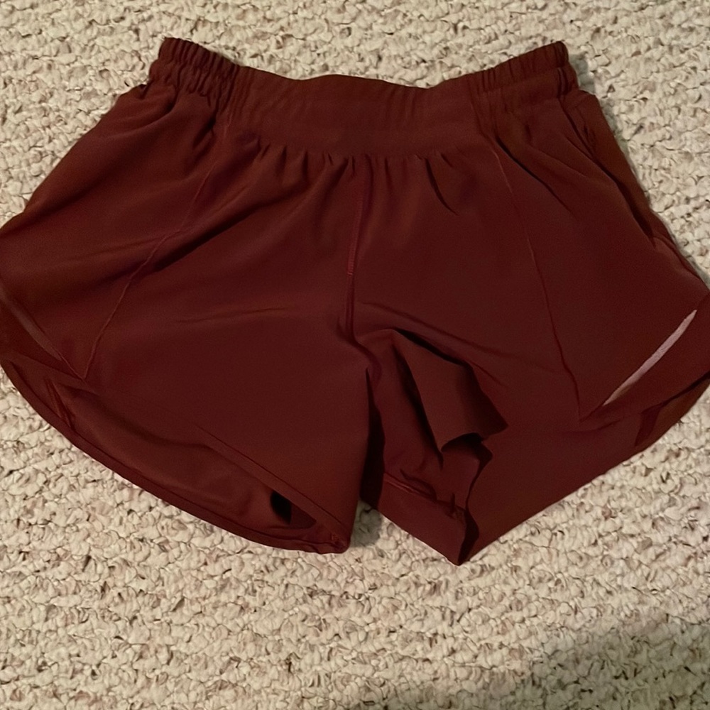 Red Merlot Lululemon Shorts